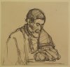 1926 -L'ultima cena (studio di apostolo a mezzo busto)